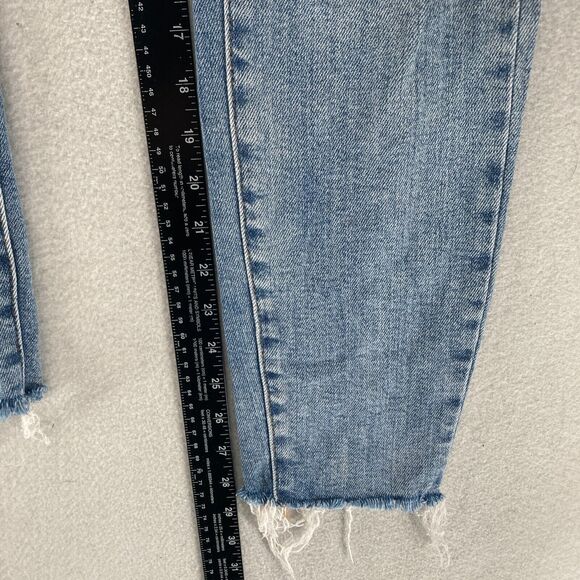 Judy Blue Jeans Women's 9/29 Skinny Fit‎ Blue Stretch Denim Distressed Raw Hem - Picture 9 of 13